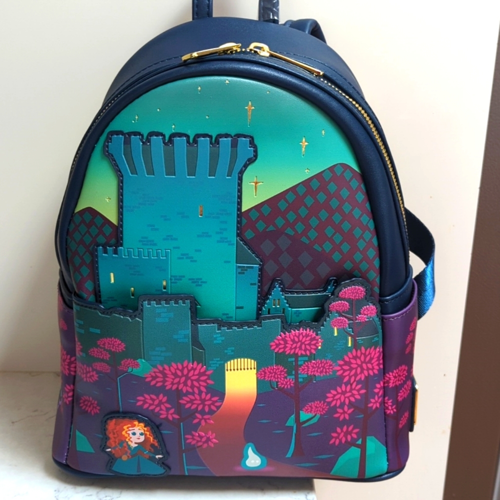 Loungefly Disney Pixar Merida Brave Castle Bear Mini Backpack